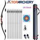 Archery Takedown Recurve Bow 30-50lbs Carbon Arrows&Quiver Set Hunting Target