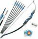 Archery Takedown Recurve Bow Set Hunting Right Hand Shooting Longbow Target Nail