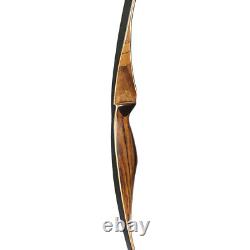 Archery Traditional 54 One-Piece Recurve Bow Wood Longbow 20-35lbs Hunting
