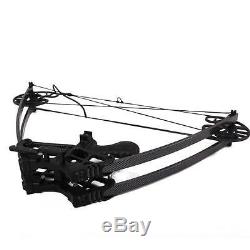 Black 50lbs Triangle Compound Bow Archery Hunting Right Left Hand Bow 260 fps