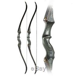 Black Hunter Takedown Recurve Bow Archery Hunting Bow 60,50lbs Bamboo Core Limb