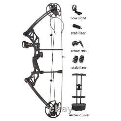 Compound Bow 30-70lbs Adjustable 12pcs Carbon Arrow Set Archery Shooting Hunting