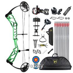 Compound Bow Arrows Set 19-70lbs Adjustable Case Sight Archery Hunting Target T1