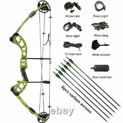Compound Bow Carbon Arrows Set 30-55lbs Adjustable Archery Bow Hunting Shooting