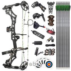 Compound Bow Kit 30-70lbs Adjustable 320fps Carbon Arrows Archery Hunting Target