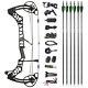 Compound Bow Kit 50-65lbs 345fps Target Hunting Archery Adult Sports Shooting
