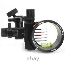 Compound Bow Sight 5 Pin. 019 Adjustable Lens Long Rod Archery Hunting Target