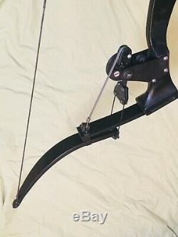 Custom Oneida Black Strike Eagle Bow Fishing Hunt Right Short Draw 15-35-55 Lbs