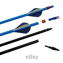 D&Q Archery Take Down Recurve Bow Right Handed 57 Arrows 30lbs Hunting Set