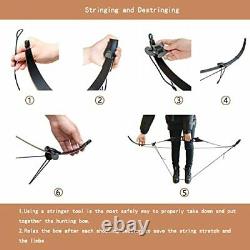 D&Q Bow and Arrow for Adults Takedown Recurve Bows Hunting Bow Archery Set Ad