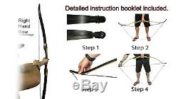 D&Q Takedown Recurve Bow Hunting Right Hand Wood Riser Target 54 Sports