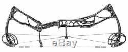 Elite Ritual-30 26 to 30 Right-Hand 50# to 60# Archery Compound Hunting Bow BK