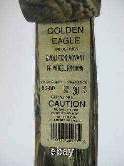 Golden Eagle Evolution Advant Camo Compound Hunting Bow RH 65-80 Sight Quiver
