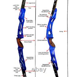 ILF Archery Recurve Bow Riser Handle 25'' Right Hand Takedown Aluminum Shooting