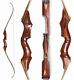 IRQ Archery Takedown Recurve Bow Arrow Rest Hunting Wood Longbow 58,50lb Adult