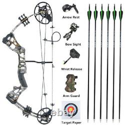 Junior Archery Compound Bow Arrows Set 15-45lbs Youth Outdoor Beginner Hunting