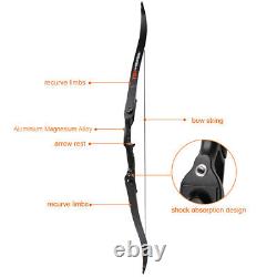 Metal Riser Archery 56 Takedown Recurve Bow Set for Hunting Target Practice