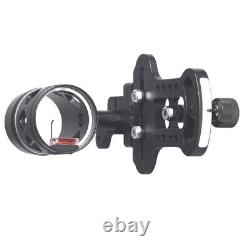 Micro-Adjust Single Pin Bow Sight Hunting 1-Pin Compound Bow Sight Black