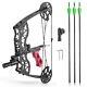 Mini Compound Bow Arrow Set 25lbs Fishing Hunting 16 Archery Right Left Hand