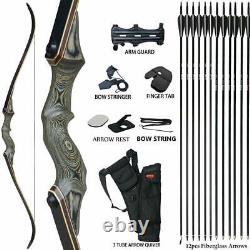 New Takedown Recurve Bow and arrow set Hunting Practice 30-60LBS Bow Accessary