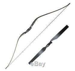 One Piece Traditional Wood Hunting Recurve Bow Longbow Horsebow Target Practice