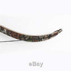 Outdoor 64 Archery Takedown Recurvebow Hunting Shooting Bow Camo Longbow Target