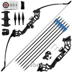 Outdoor Hunting Archery Set Recurve Bow with Armguard, Finger Tab, Right Hand