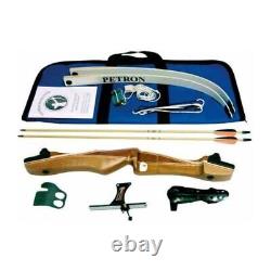 Petron S1 Take Down Recurve Bow Kit Medium Wooden Handle with String