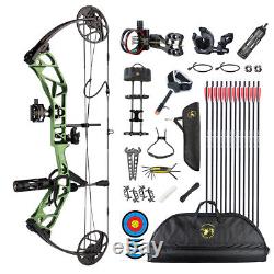 Pro Compound Bow Set 19-70lbs Arrows Adult Target Hunting Kit Archery Topoint