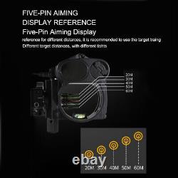 Pro Rangefinder Archery Bow Sight 5 Pin Sight Ranging Bow Aiming Rangefinder
