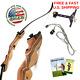 RECURVE TAKEDOWN Bow & Arrow Hunting Bow 15lb Draw Rest Stringer Tool REAL WOOD
