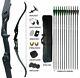 Recurve Bow Set Takedown Archery Hunting Right Handed 54 Arrows Package