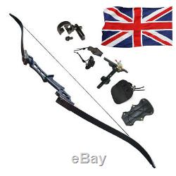 Recurve Bow Set Takedown Archery Hunting Right Handed 56 Arrows Points UK Ship