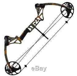 Right Handed Camo/Black Archery Compound Bow Set Hunting 20-70Lb Target Shooting