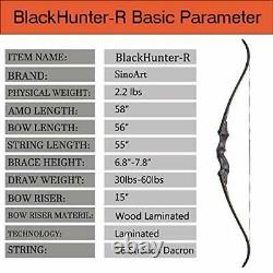 SinoArt 58 Takedown Recurve Bow Archery Right Handed Riser Bow for Hunting T