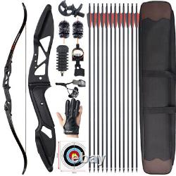 TOPARCHERY 56 Archery Recurve Bow 30-50lbs &12pcs Arrow & Bow Bag Bow Access