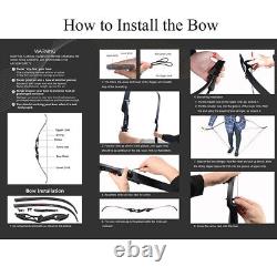 TOPARCHERY 56 Archery Recurve Bow 30-50lbs &12pcs Arrow & Bow Bag Bow Access