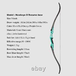 TOPARCHERY 56 in Archery Takedown Recurve Bow Outdoor Hunting Kit 18/24/30lbs