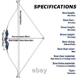 TOPARCHERY 60 Archery Takedown Recurve Bow RH 25-50lbs Wooden Bow&Arrow Set