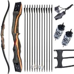 TOPARCHERY 62 Archery Wood Takedown Recurve Bow and Arrow Set for Adult & Youth
