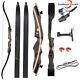 TOPARCHERY 62 Takedown Recurve Bow Wooden Riser for Hunting & Target Shooting
