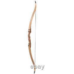 TOPARCHERY Archery 60'' Recurve Bow Wooden Riser 30-50lbs for RH Hunting Target