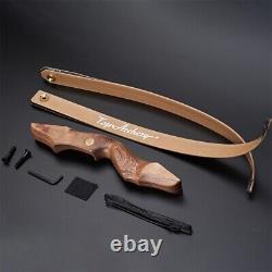 TOPARCHERY Archery 60'' Recurve Bow Wooden Riser 30-50lbs for RH Hunting Target