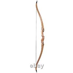 TOPARCHERY Archery 60'' Recurve Bow Wooden Riser 30-50lbs for RH Hunting Target