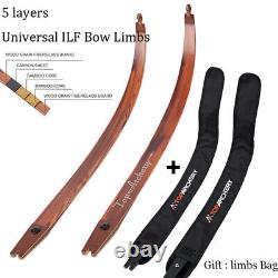 TOPARCHERY ILF Limbs 25-60lbs Takedown Bow limbs for 62 ILF Recurve Bow Hunting
