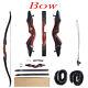 TOPARCHERY Take Down Wooden Riser Recurve Bow 60 30-50lb for Adult Hunting