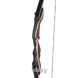 TOPARCHERY Wooden Riser Takedown Recurve Bow 62 for Hunting & Target Practice