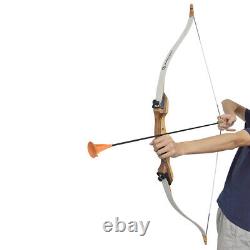 Teens Recurve Bow Takedown 12-20lbs Wooden Archery Junior Gift Practice Shooting