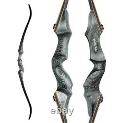 UK 40lbs 60in black hunter Takedown recurve bow 12pcs carbon arrow set hunting