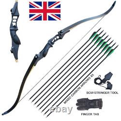 UK 50lb Outdoor Shoot Takedown Recurve Archery Bow Set Right Hand Hunting Target